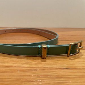 J Crew green patent leather belt